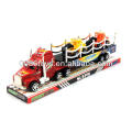 33CM with 2 smaller trucks printed Tractor trailer truck friction cars